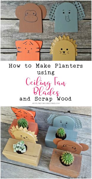 How to Make a Planter using Repurposed Fan Blades and Scrap Lumber