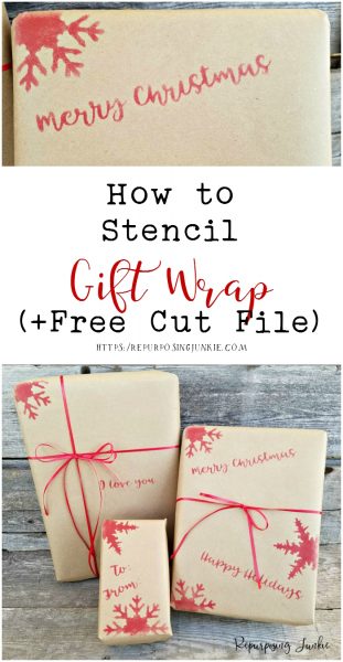 How to Stencil Gift Wrap