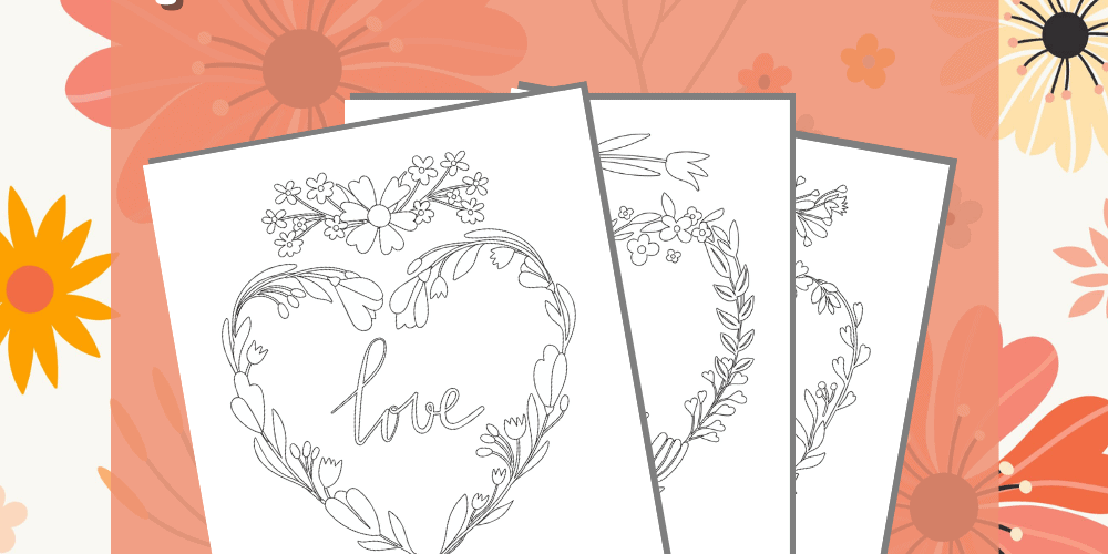 Free Valentie's Day Love Printable Coloring Pages for Adults and Kids