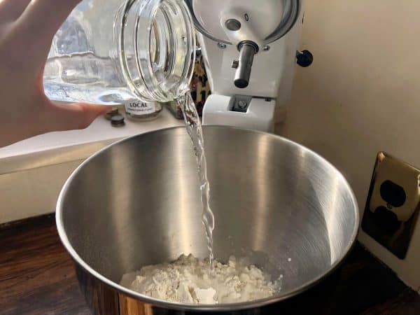 Ingredients needed for Salt Dough Ornament recipe. Water. Salt Dough Ornament DIY.