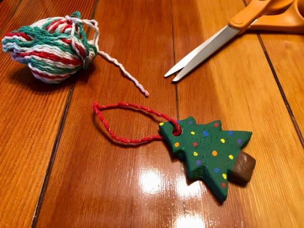 Easy Salt Dough Ornament recipe for Holiday crafts. Cute Salt Dough Ornament in the shape of a Christmas tree.