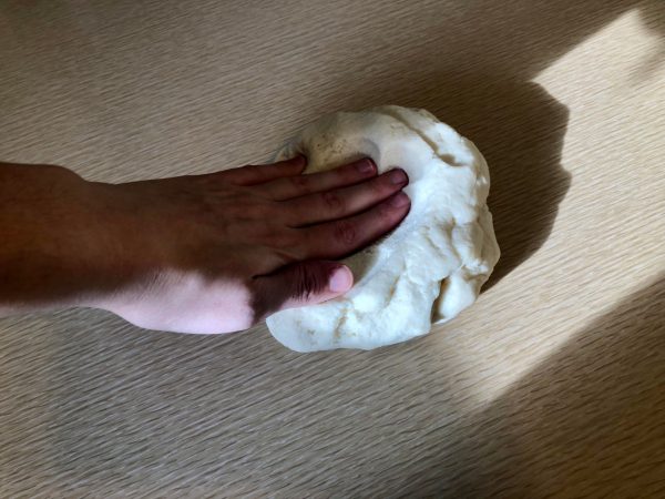 Salt Dough Ornament kneading process.