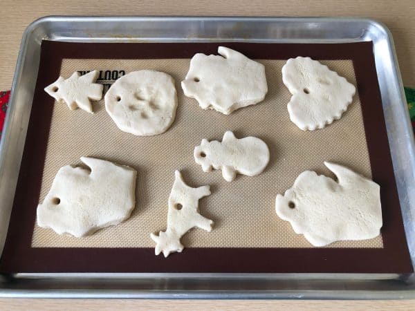 Easy Salt Dough Ornament recipe for Holiday crafts. Adorable Salt Dough Ornament in the shape of the state of Wisconsin. Cute Salt Dough Ornament in the shape of a Christmas tree.