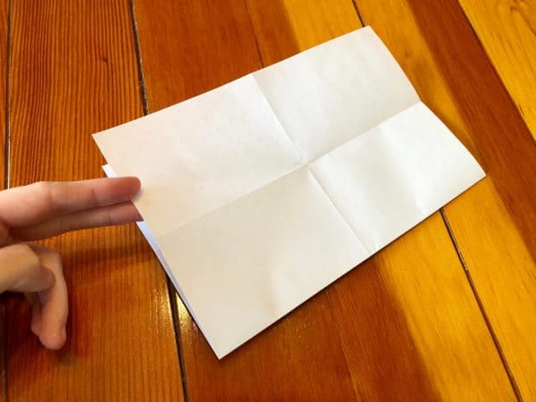 Step four of How to make a zine DIY. How to make a zine tutorial. Zine DIY. Zine ideas. Make your own zine. No staples zine. One piece of paper crafts. One piece of paper zine.