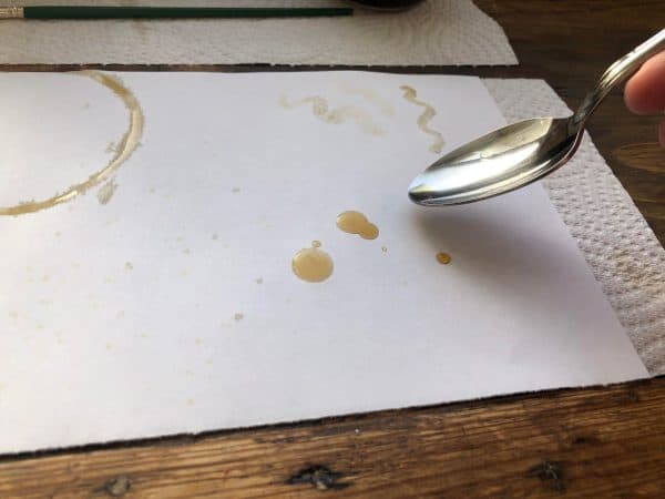 How to make coffee art. Coffee mug. Paintbrush. Spoon. Paper. Supplies for Coffee art. Coffee art DIY. Coffee stain art. Coffee ring art. Mixed media art. Mixed media. Cute quotes. Cute coffee quotes. Coffee quotes. Coffee lover crafts. Coffee lover decor.