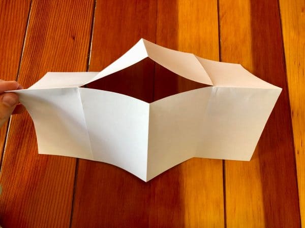 Step five of How to make a zine DIY. How to make a zine tutorial. Zine DIY. Zine ideas. Make your own zine. No staples zine. One piece of paper crafts. One piece of paper zine.