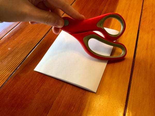 Step two of How to make a zine DIY. How to make a zine tutorial. Zine DIY. Zine ideas. Make your own zine. No staples zine. One piece of paper crafts. One piece of paper zine.