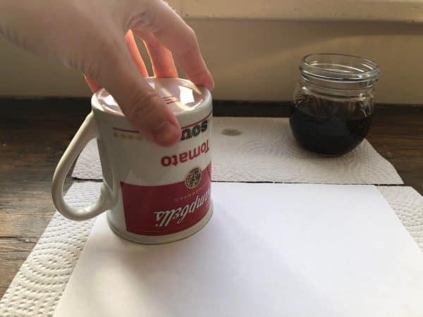 How to make coffee art. Coffee mug. Paintbrush. Spoon. Paper. Supplies for Coffee art. Coffee art DIY. Coffee stain art. Coffee ring art. Mixed media art. Mixed media. Cute quotes. Cute coffee quotes. Coffee quotes. Coffee lover crafts. Coffee lover decor.