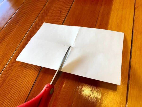 Step four of How to make a zine DIY. How to make a zine tutorial. Zine DIY. Zine ideas. Make your own zine. No staples zine. One piece of paper crafts. One piece of paper zine.