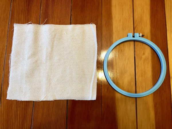 Monks cloth. Embroidery hoop. Punch Needle project for beginners. Punch Needle ideas.
