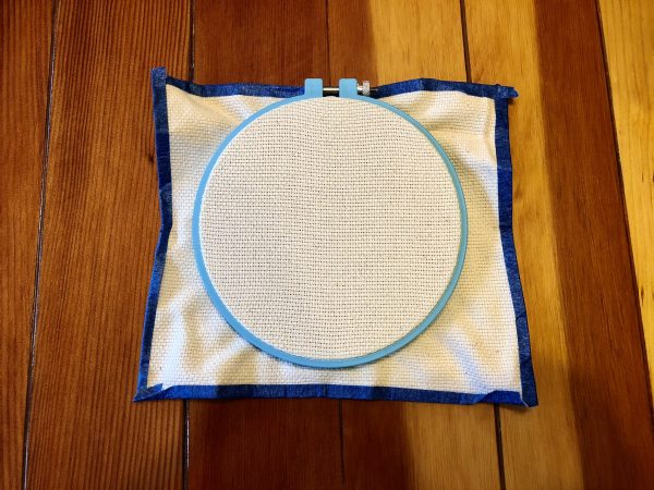 Monks cloth. Embroidery hoop. Punch Needle project for beginners. Punch Needle ideas.