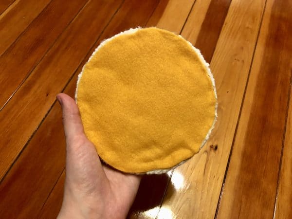 How to make a candle mat DIY. Monks cloth. Fleece. Fleece backing. Punch Needle project for beginners. Punch Needle ideas. Acrylic Yarn. Punch Needle.
